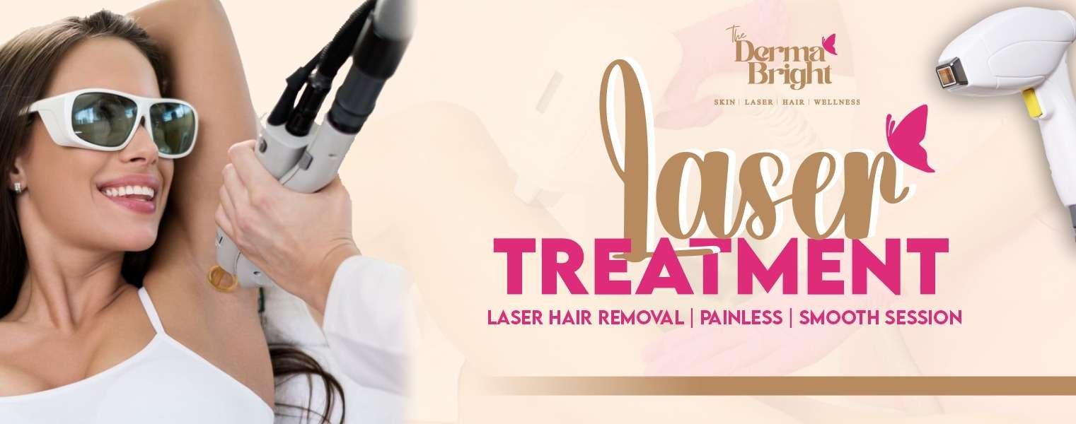 Woman receiving underarm laser hair removal treatment by the best Skin Clinic in Lucknow at a modern skincare clinic.