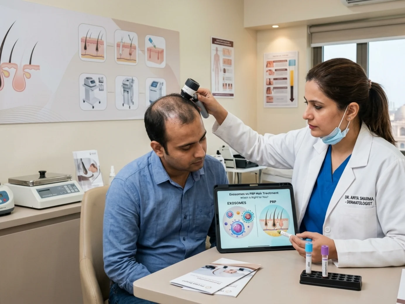 Exosomes vs PRP hair treatment in Lucknow